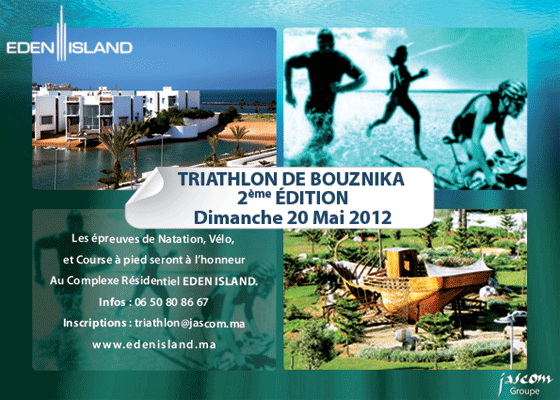 EDEN ISLAND organise la 2ème édition du TRIATHLON DE BOUZNIKA