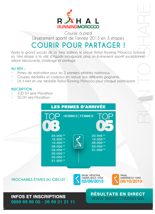 Rahal running Morocco Etape Agadir